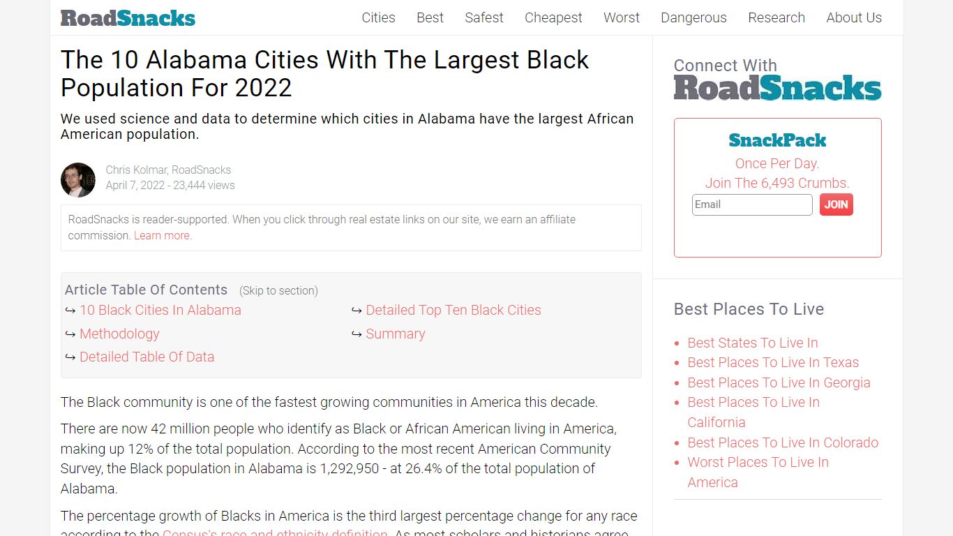 Alabama Cities With The Largest Black Population For 2022